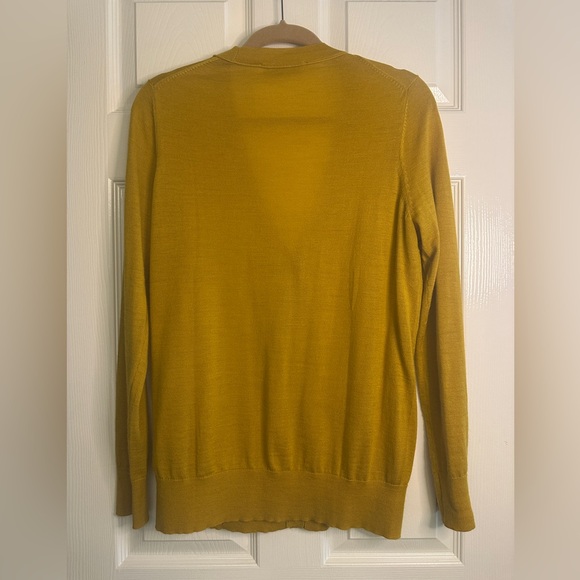 LOFT Golden Yellow V-Neck Knit Cardigan - Picture 4 of 6